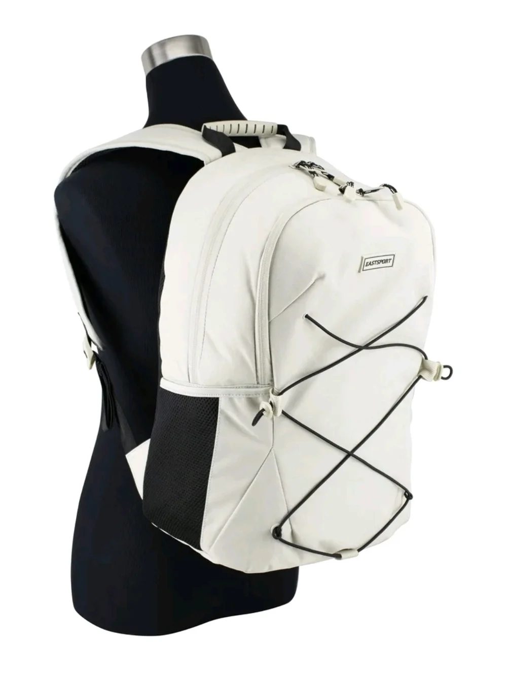 Eastsport White Backpack with Bungee Cord